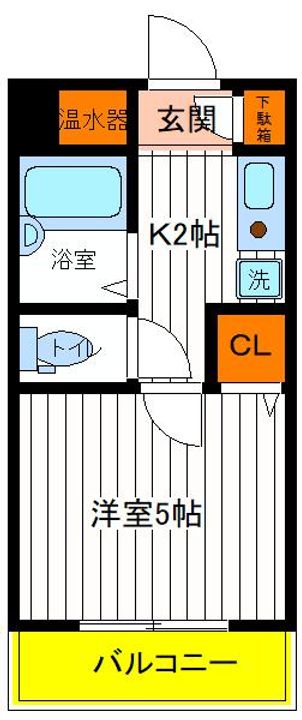 東京都立川市富士見町1(マンション)の賃貸物件の間取り