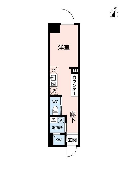 東京都板橋区坂下1の賃貸マンションの間取り