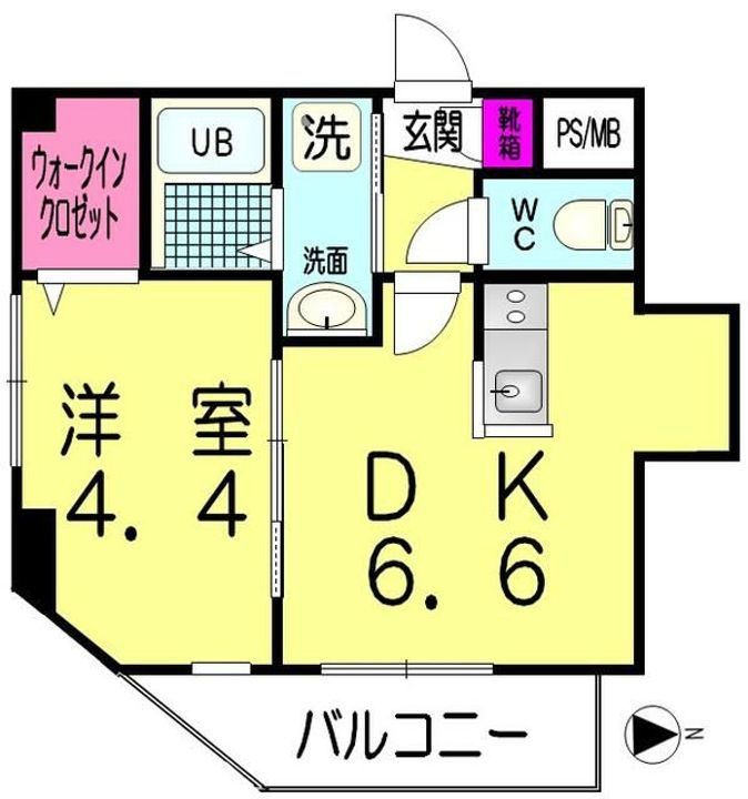 埼玉県川口市芝新町(マンション)の賃貸物件の間取り