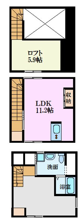 Felice Minami(フェリーチェ ミナミ)の間取り