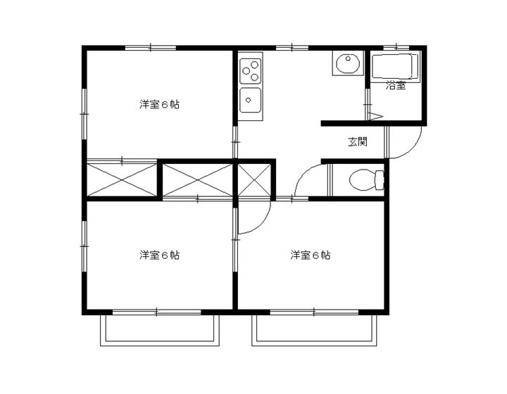 正内ハイムBの間取り