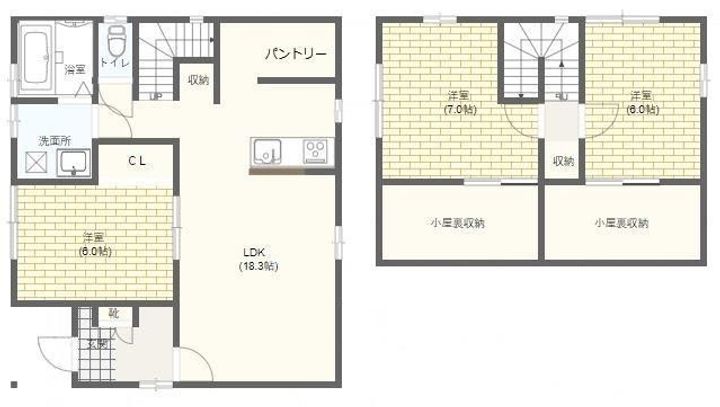 徳島県徳島市応神町吉成字轟(一戸建)の賃貸物件の間取り