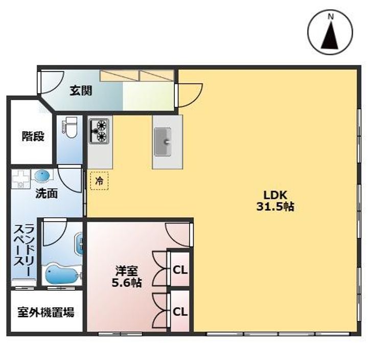埼玉県戸田市下前1(マンション)の賃貸物件の間取り