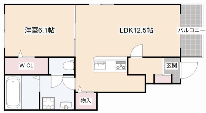 大阪府高槻市芝生町2(アパート)の賃貸物件の間取り