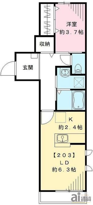 東京都国立市西2(アパート)の賃貸物件の間取り