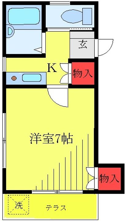 橋爪ハイツ第三の間取り