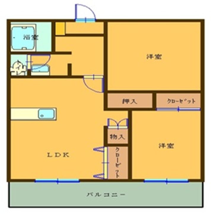 熊本県熊本市南区良町1(マンション)の賃貸物件の間取り