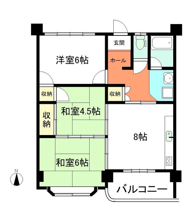 木瀬川リバーサイドマンションの間取り