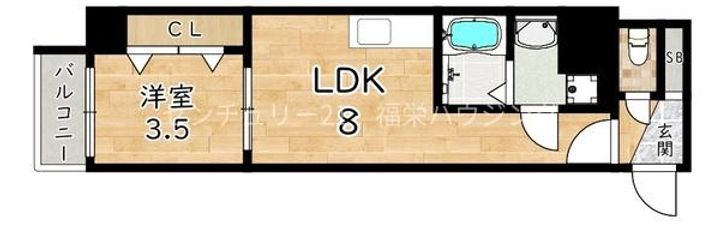 大阪府大阪市鶴見区緑1(マンション)の賃貸物件の間取り