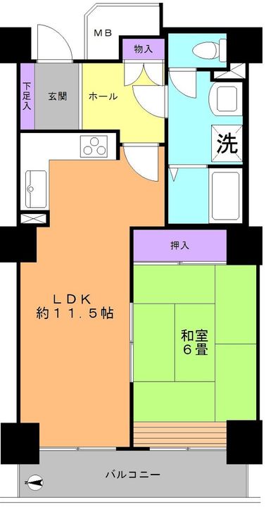 リプレ川口一番街6号棟の間取り