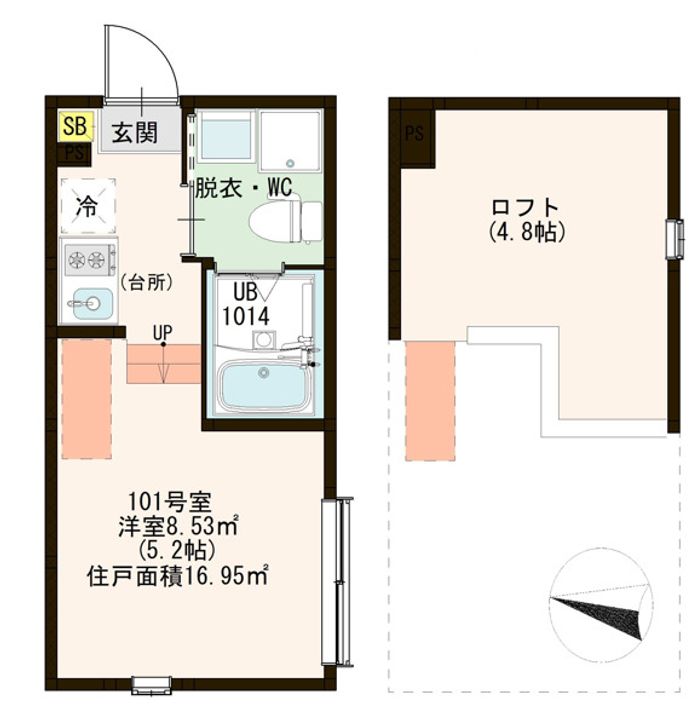 東京都足立区足立2(アパート)の賃貸物件の間取り