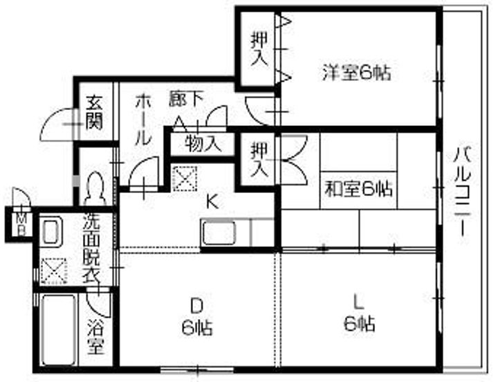 徳島県徳島市春日3(マンション)の賃貸物件の間取り