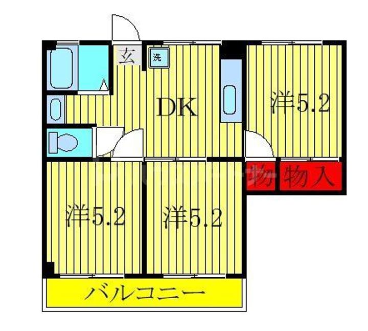 サンライズ都賀の間取り