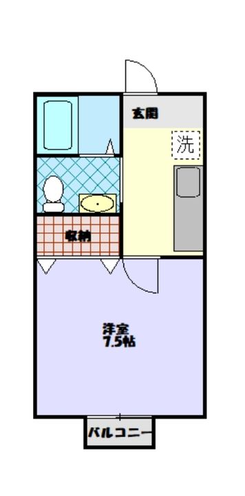 宮城県仙台市若林区連坊2(アパート)の賃貸物件の間取り