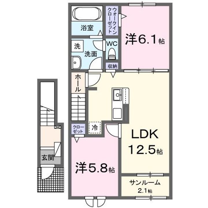 プラウド四屋 IIの間取り
