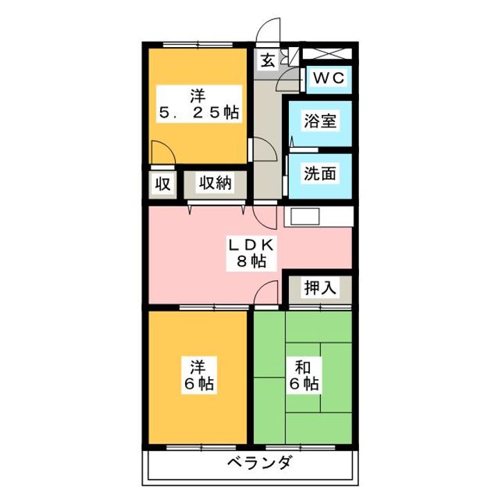 ARTRAマンション A棟の間取り