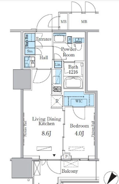 HARUMI FLAG PORT VILLAGE A棟の間取り