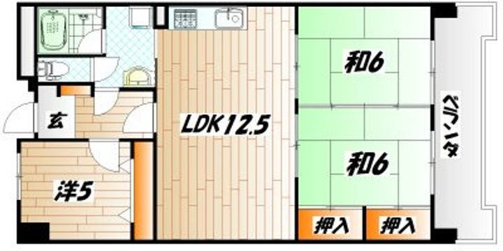 エクレール大里東の間取り