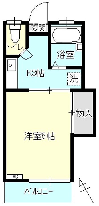 末武ハイツAの間取り