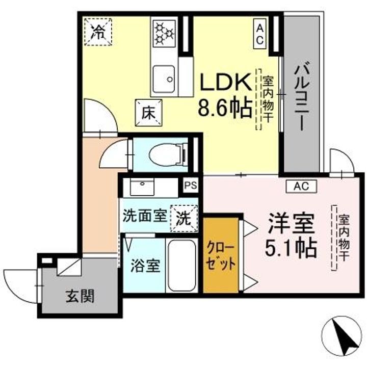神奈川県藤沢市鵠沼石上3(アパート)の賃貸物件の間取り