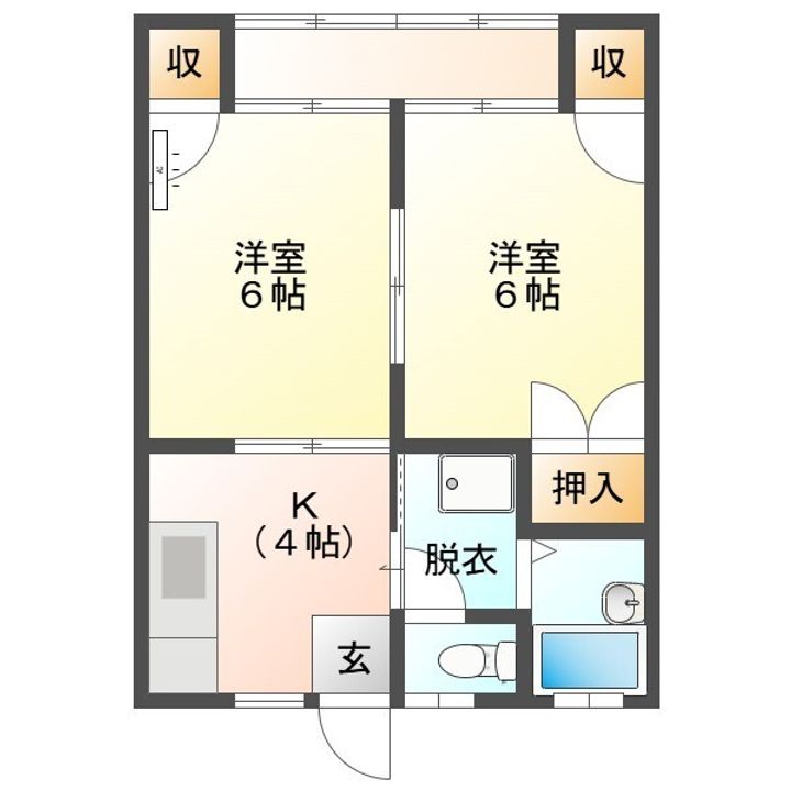 コーポましば(ゼロ賃貸)の間取り