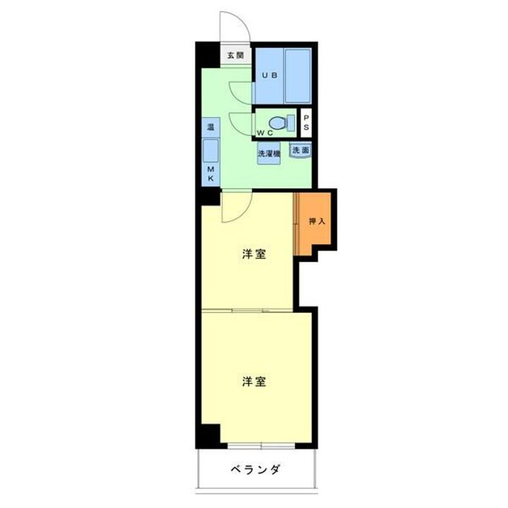 栃木県小山市城北2(マンション)の賃貸物件の間取り