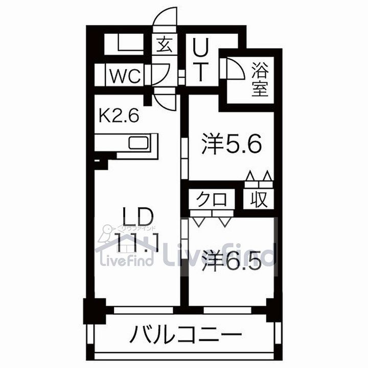 ラフォーレ月寒中央の間取り