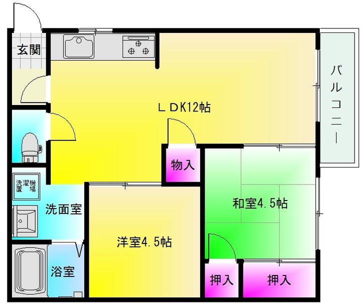 西岡ハイツの間取り