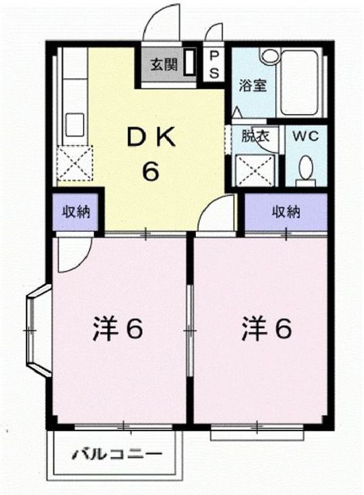 エルディム田口Aの間取り