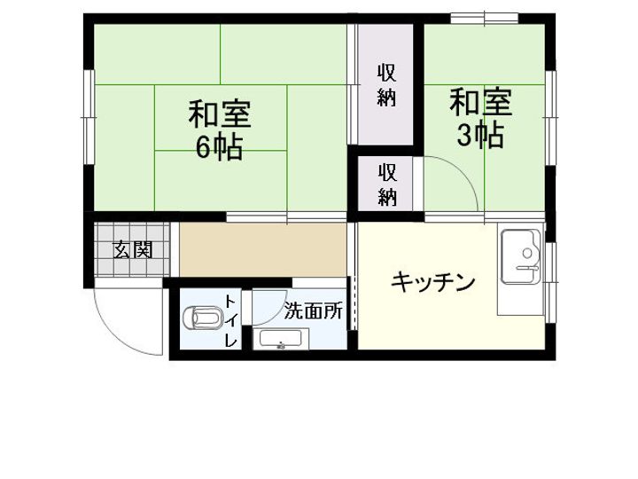 横山アパートAの間取り