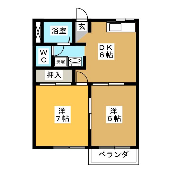 ソレーユミツムロDの間取り