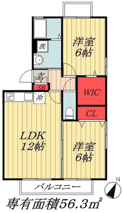 千葉県市川市妙典4(アパート)の賃貸物件の間取り