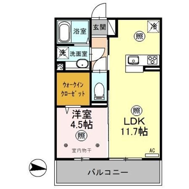 群馬県太田市内ケ島町(アパート)の賃貸物件の間取り