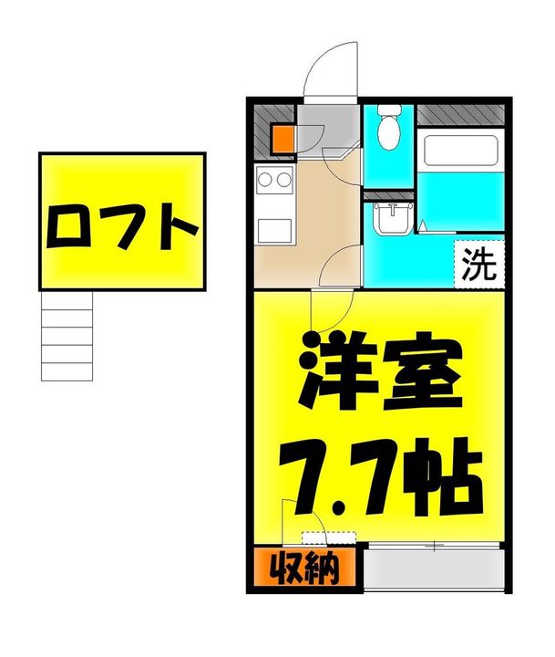 埼玉県さいたま市浦和区北浦和2(アパート)の賃貸物件の間取り