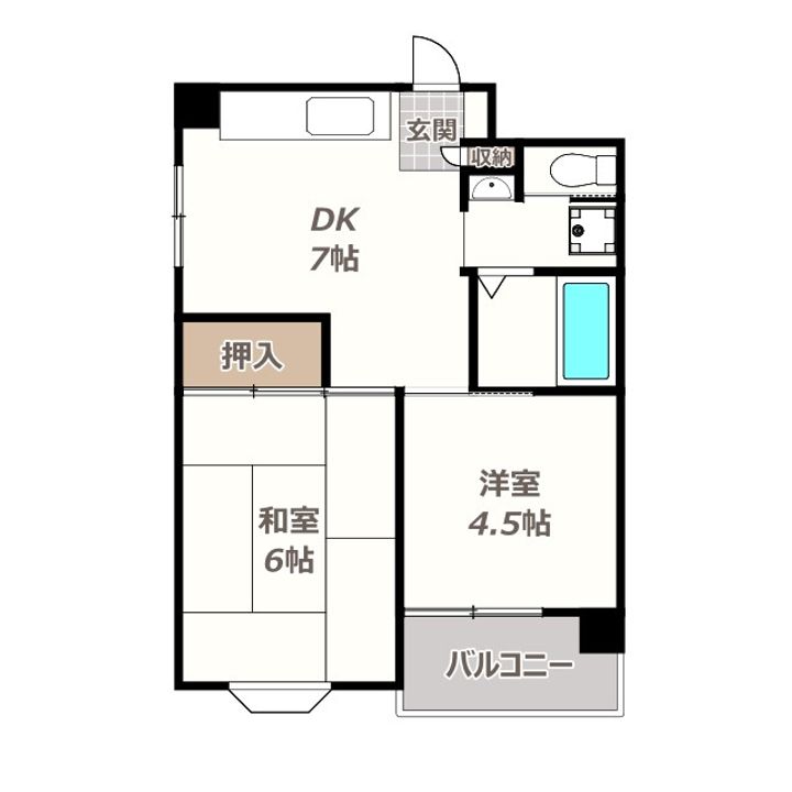 ハイツ シャレード東館の間取り