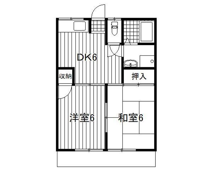 東京都青梅市大門1(アパート)の賃貸物件の間取り