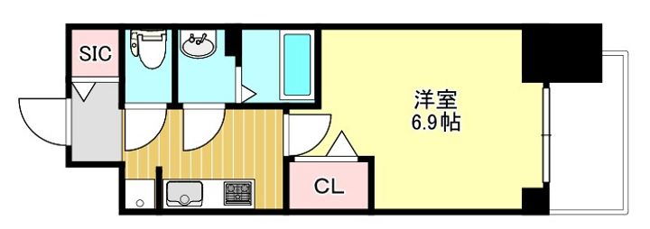 プレミアムコート天王寺EASTの間取り