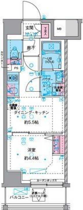 GENOVIA四ツ木の間取り