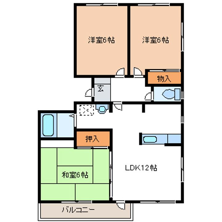 静岡県浜松市中央区佐鳴台4(マンション)の賃貸物件の間取り