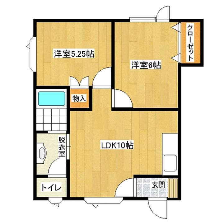 ハピネス東の間取り