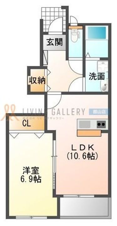 福島県郡山市安積町日出山4(アパート)の賃貸物件の間取り