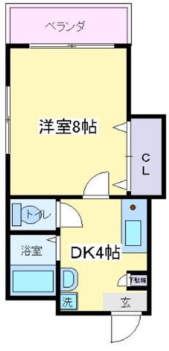 大阪府大阪市住吉区我孫子東3(マンション)の賃貸物件の間取り