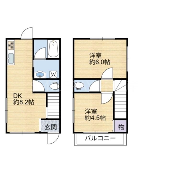 兵庫県神戸市長田区若松町1(一戸建)の賃貸物件の間取り