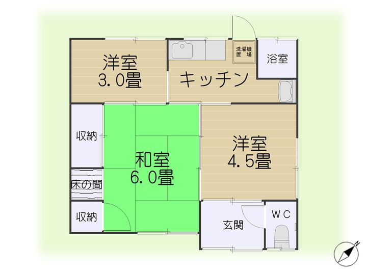 鹿児島県鹿児島市東谷山1(一戸建)の賃貸物件の間取り