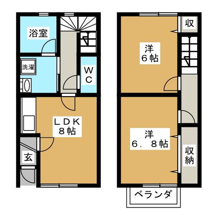静岡県富士宮市大岩(一戸建)の賃貸物件の間取り