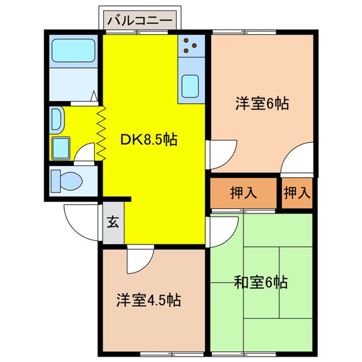 ファミール恵I・IIの間取り