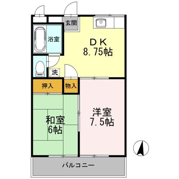 神奈川県横浜市戸塚区名瀬町(アパート)の賃貸物件の間取り