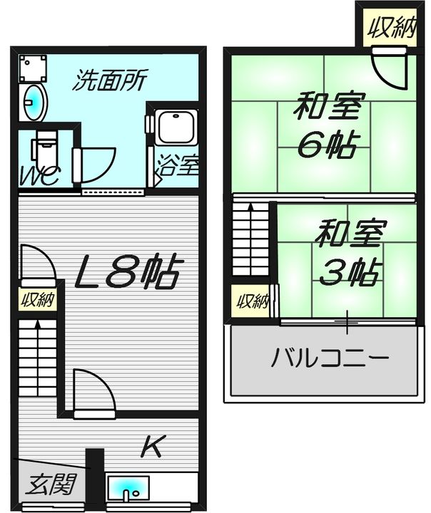 兵庫県宝塚市中野町(一戸建)の賃貸物件の間取り