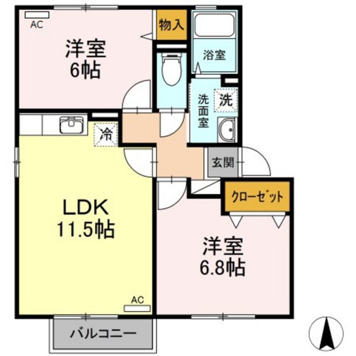 FLOR A棟の間取り