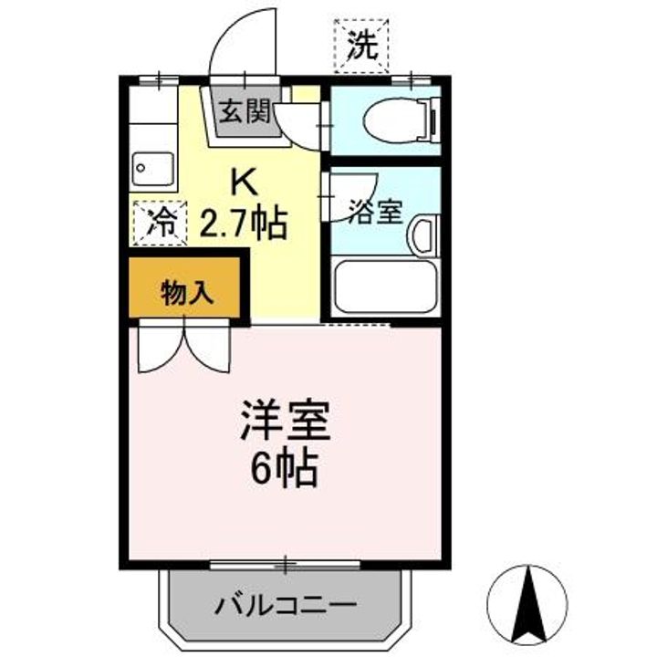 広島県東広島市西条町下見(マンション)の賃貸物件の間取り